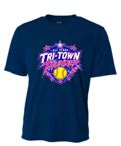 Tri Town Thunder Customizable Tees A4Sport Wicking - Youth, Adult and Women's Cut