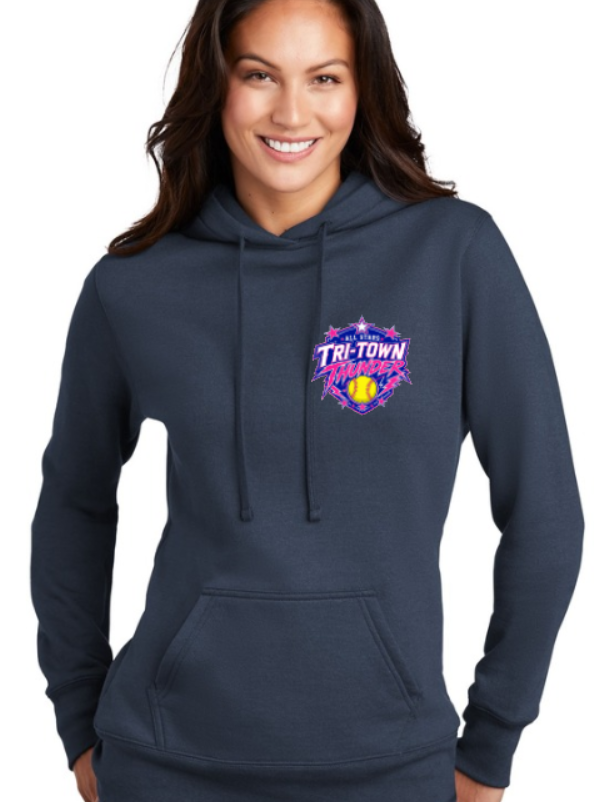 Tri Town Thunder Customizable Womens Port&Company Pullover Hooded Sweatshirt