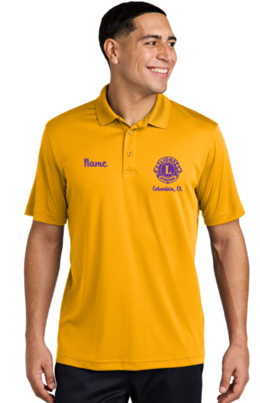 Gold Lions Club Sport Tek Poly Polo Shirt