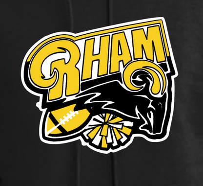 RYFC New! RHAM RAM Customizable Gildan Adult and Youth Hooded Sweatshirt (or upgrade to softstyle)