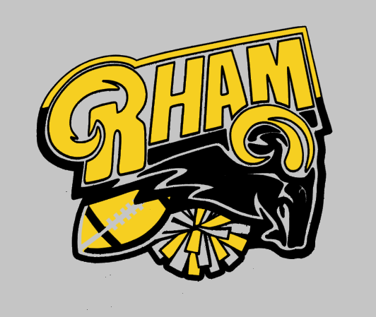 RYFC New! RHAM RAM Customizable Gildan Adult and Youth Hooded Sweatshirt (or upgrade to softstyle)