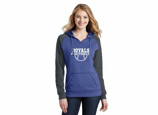Royals Baseball/Softball Customizable Hoodie Womens Cut Raglan District