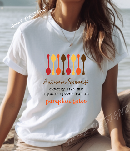 Spoonie Autumn Spoons Adult Tshirt