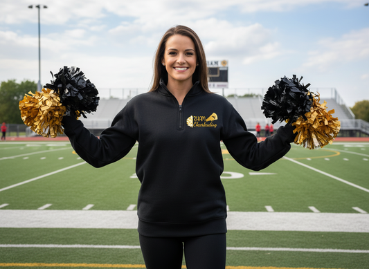 RYFC New! Customizable RHAM Cheerleading Adult Jerzees 50/50 Quarter Zip Sweatshirt