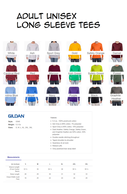 Custom Order UNISEX tees and sweatshirt variety of brands and styles