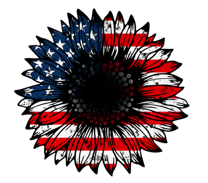 Sunflower Patriotic Adult Tshirt