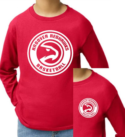Andover Basketball  Long Sleeve Tee Youth and Adult Sizes