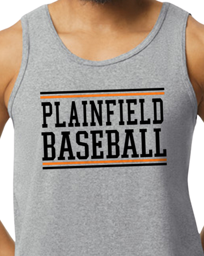 Plainfield Basebal Tankl GIldan -  Customize yours now!