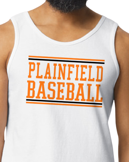 Plainfield Basebal Tankl GIldan -  Customize yours now!