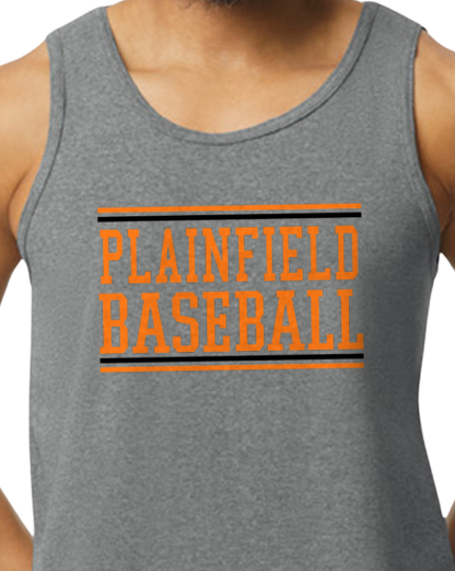 Plainfield Basebal Tankl GIldan -  Customize yours now!