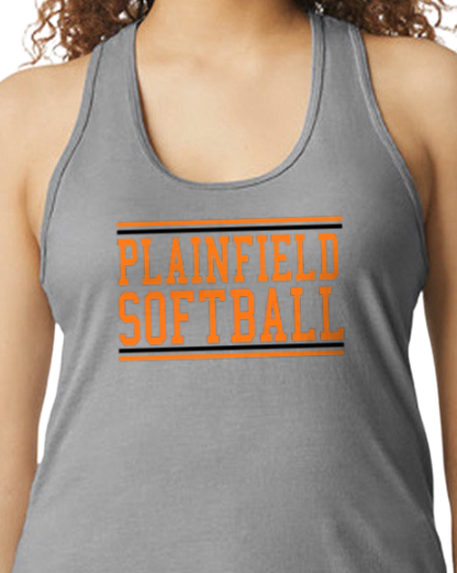 Plainfield Softball Racerback Softstyle GIldan - Customize yours now! ```