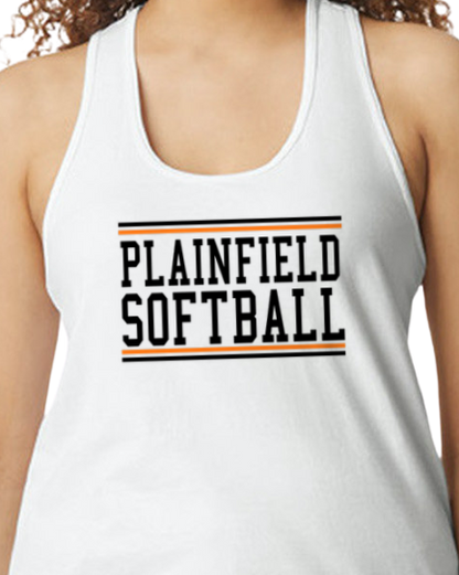 Plainfield Softball Racerback Softstyle GIldan - Customize yours now! ```