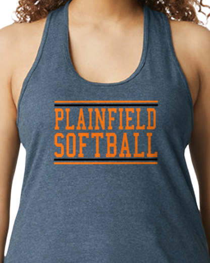 Plainfield Softball Racerback Softstyle GIldan - Customize yours now! ```