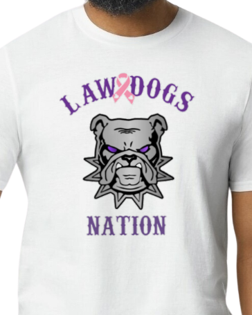 Law Dogs Nation Pink Ribbon Adult Softstyle Tee - Many colors and customizable!