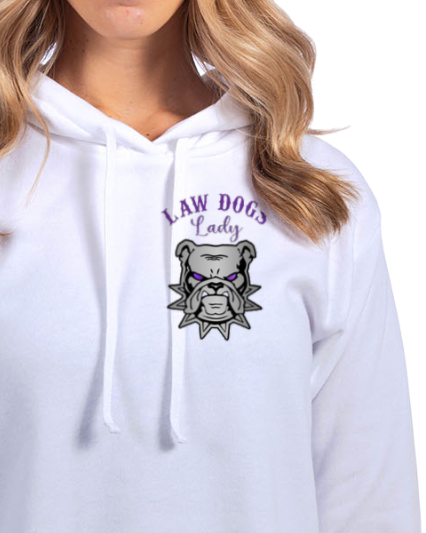 Law Dogs Lady NL crop hoodie Adult.  Multiple Colors - Customizable (Copy)