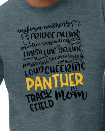 Panther Track Field Mom ADULT Softstyle Tee