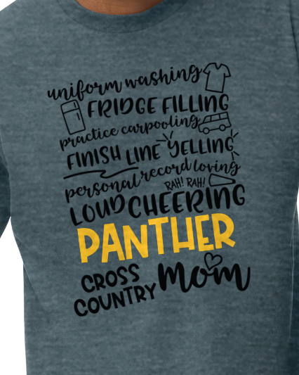 Panther Cross Country Mom ADULT Softstyle Tee