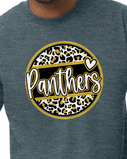 Panthers Gold Circle YOUTH to ADULT  tee - customizable
