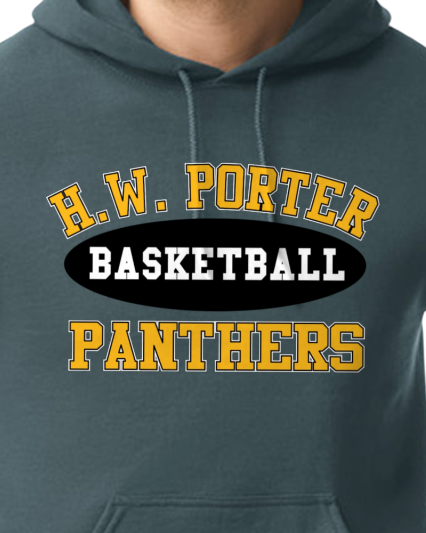 Porter Basketball Athletic - Youth to Adult Hooded Sweatshirt - Customize yours today!