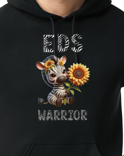 EDS Warrior Zebra with Sunflower Hooded Pullover (YOUTH TO ADULT SIZES) - Customize color and more!