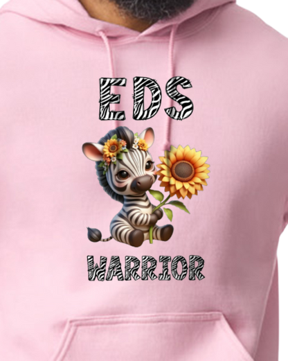 EDS Warrior Zebra with Sunflower Hooded Pullover (YOUTH TO ADULT SIZES) - Customize color and more!