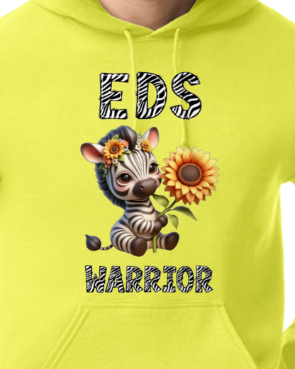 EDS Warrior Zebra with Sunflower Hooded Pullover (YOUTH TO ADULT SIZES) - Customize color and more!