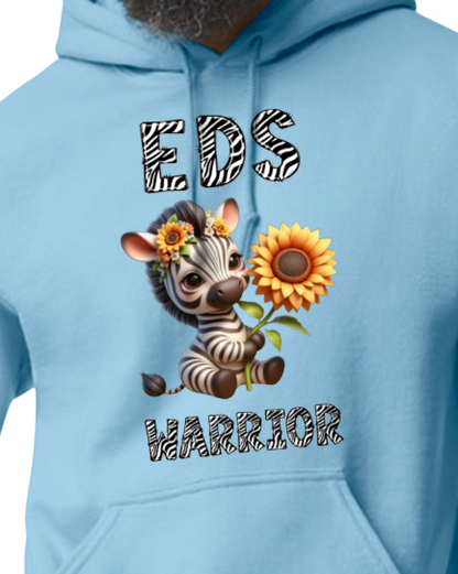 EDS Warrior Zebra with Sunflower Hooded Pullover (YOUTH TO ADULT SIZES) - Customize color and more!