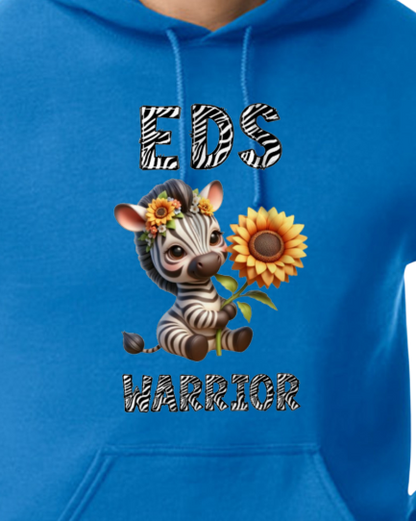 EDS Warrior Zebra with Sunflower Hooded Pullover (YOUTH TO ADULT SIZES) - Customize color and more!