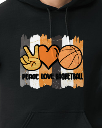 Peace Love Basketball - Customize color and more!