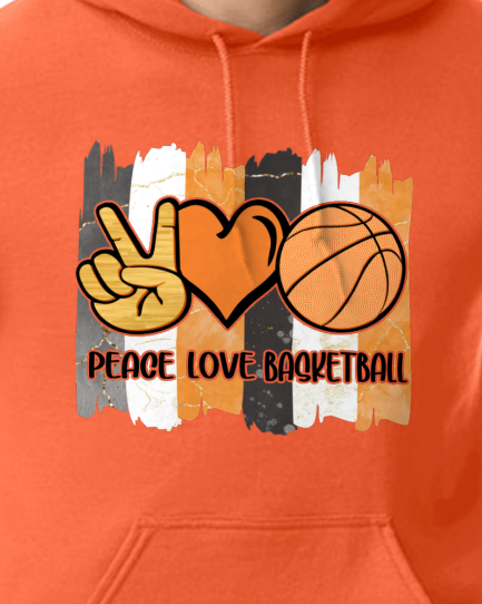 Peace Love Basketball - Customize color and more!