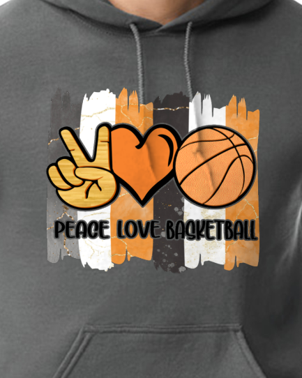 Peace Love Basketball - Customize color and more!