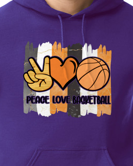 Peace Love Basketball - Customize color and more!