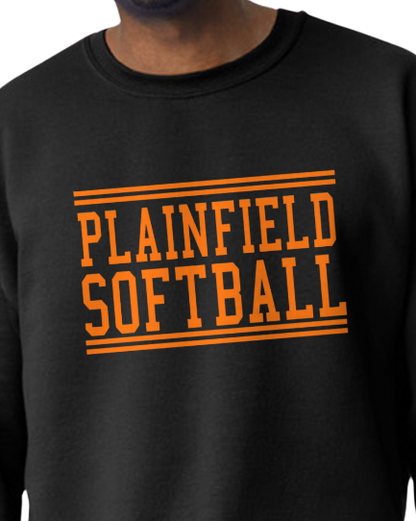 Plainfield Softball Crew Neck Sweatshirt Youth to Adult sizes - Customize Yours today!