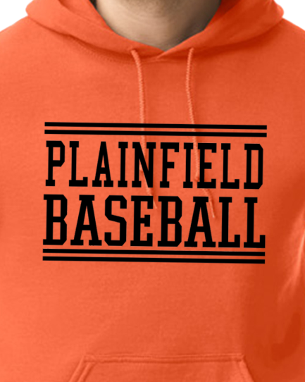 Plainfield Baseball Youth to Adult Hooded Sweatshirt - Customize yours today!