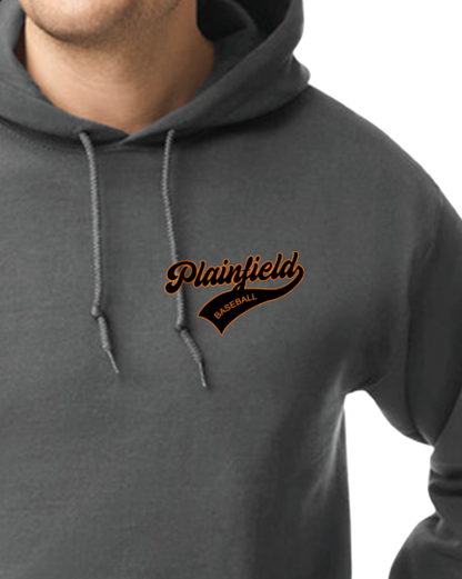 Plainfield Baseball Cursive Youth to Adult Hooded Sweatshirt - Customize yours today!