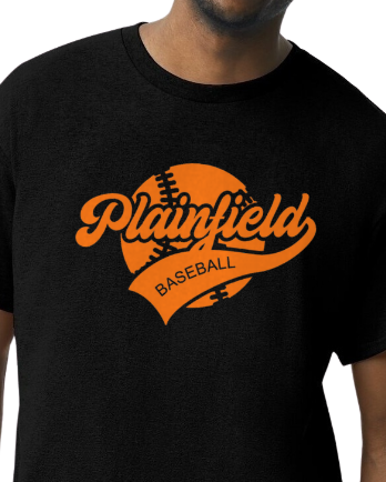 Plainfield Baseball Ball Solid Tshirt Youth to TALL ADULT sizes - Customize yours now!