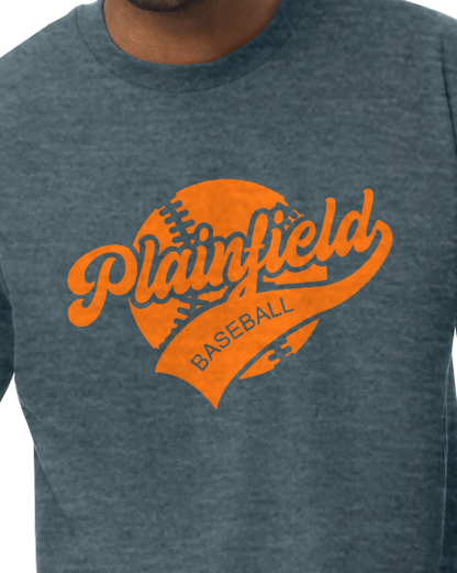Plainfield Baseball Ball Solid Tshirt Youth to TALL ADULT sizes - Customize yours now!