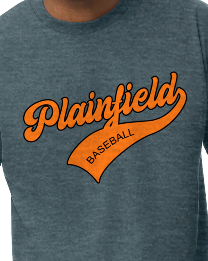 Plainfield Baseball Cursive (no ball) Tshirt Youth to TALL ADULT sizes - Customize yours now!