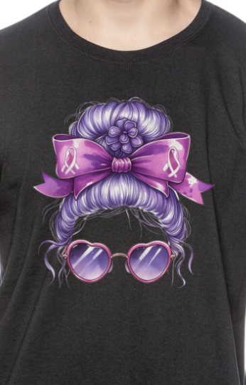 Alzheimer's PURPLE HAIR TShirt Bella+Canvas - Customize yours today!