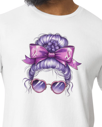 Alzheimer's PURPLE HAIR TShirt Bella+Canvas - Customize yours today!