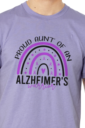 Alzheimer's PROUD AUNT (INSERT FAMILY MEMBER) TShirt Bella+Canvas - Customize yours today!