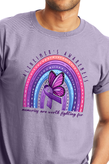 Alzheimer's MEMORIES ARE WORTH FIGHTING FOR TShirt Bella+Canvas - Customize yours today!