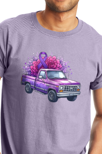 Alzheimer's PURPLE TRUCK TShirt Bella+Canvas - Customize yours today!