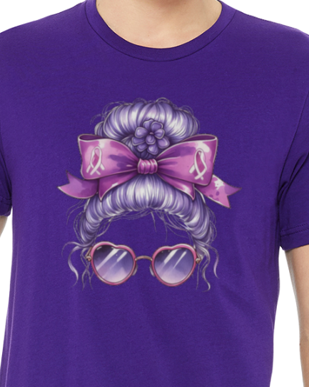 Alzheimer's PURPLE HAIR TShirt Bella+Canvas - Customize yours today!