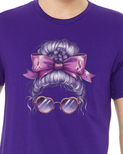 Alzheimer's PURPLE HAIR TShirt Bella+Canvas - Customize yours today!