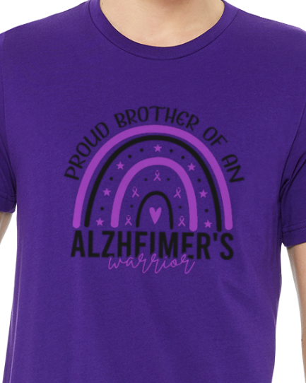 Alzheimer's PROUD AUNT (INSERT FAMILY MEMBER) TShirt Bella+Canvas - Customize yours today!