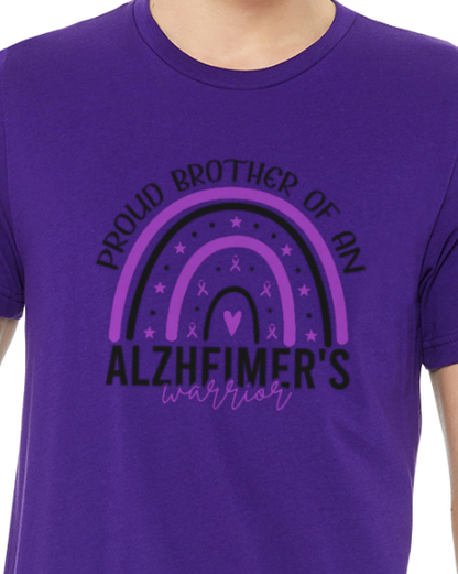 Alzheimer's PROUD AUNT (INSERT FAMILY MEMBER) TShirt Bella+Canvas - Customize yours today!