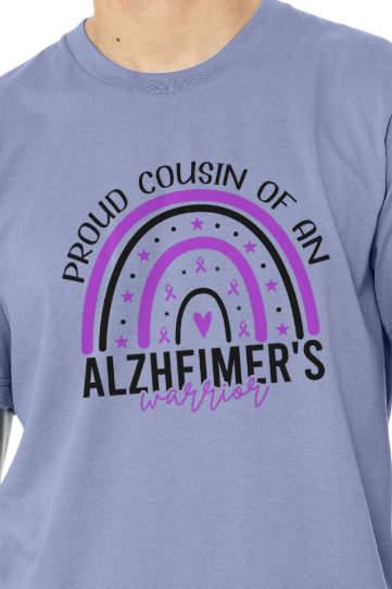 Alzheimer's PROUD AUNT (INSERT FAMILY MEMBER) TShirt Bella+Canvas - Customize yours today!