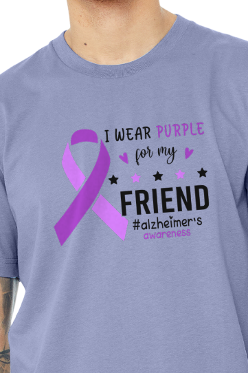 Alzheimer's I WEAR PURPLE FOR MY FATHER TShirt Bella+Canvas - Customize yours today!