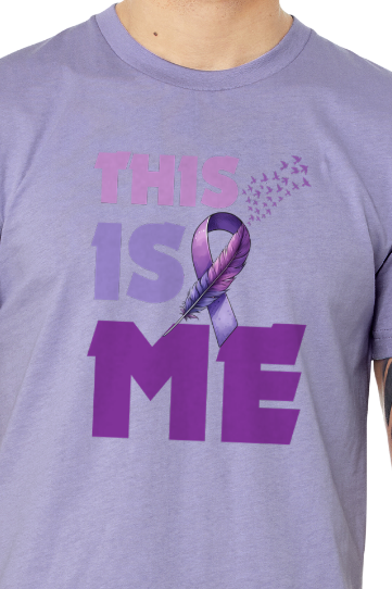 PURPLE RIBBON THIS IS ME TShirt Bella+Canvas - Customize yours today!